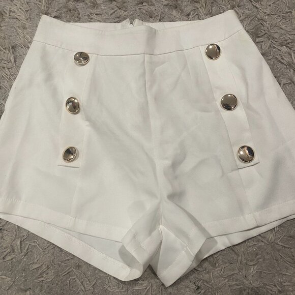 SweatyRocks Women's Casual High Waist Double Breasted Workwear Shorts - Picture 1 of 5